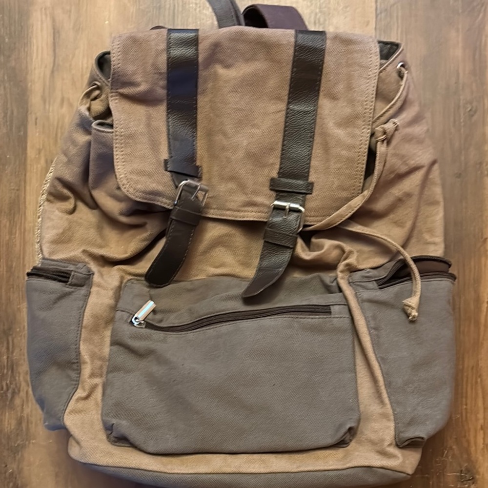 Stylish Brown and Gray unisex Backpack
